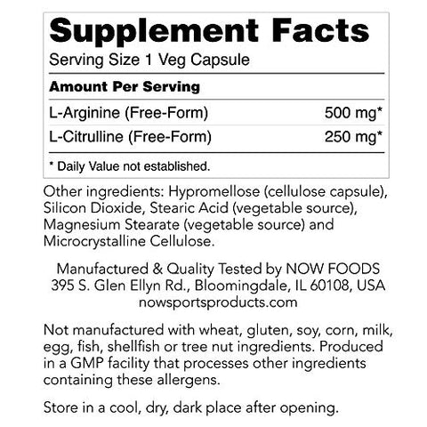 NOW - Now Foods Arginine: Suplemento de Arginina em Cápsulas – Aumente sua Performance!