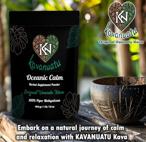 Kavanuatu - Vanuatu Kava em Pó Raiz de Kava Suplemento Herbal para Calma – 100g