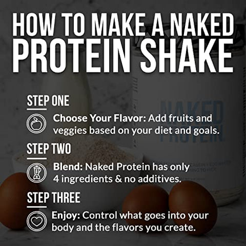 Naked Nutrition - Blend de Proteína em Pó Naked – Ovo, Whey e Caseína, Sem Sabor – 500g