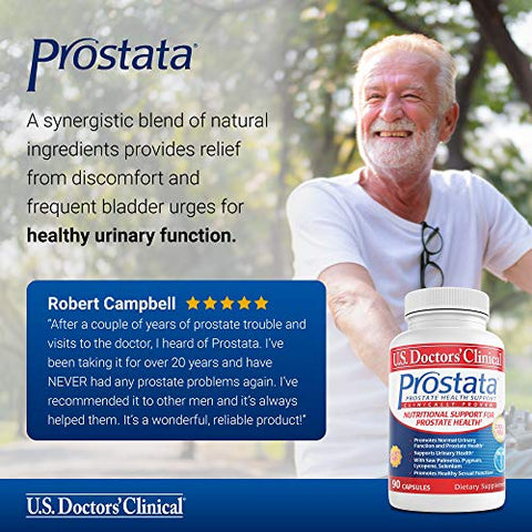 U.S.DOCTORS'CLINICAL - Prostata Prostate Supplement for Men – U.S. Doctors’ Clinical: Blend for Healthy Urinary Tract, Flow, Sexual Function, BPH Symptoms