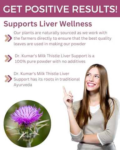 Better Vedic - Milk Thistle Max – Suporte ao Fígado – Pó Puro de Cardo Mariano – Silymarin, Suplemento Herbal Ayurvédico Tradicional – Vegano, Secado ao Sol, Sem Conservantes – 100g – 50 Porções
