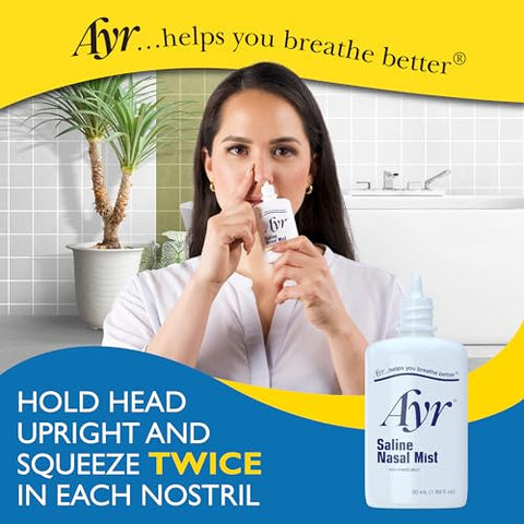 AYR - Ayr Spray Nasal Salino, 50 ml (Embalagem com 6 unidades) – Marca Ayr