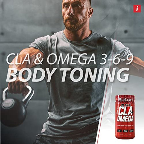 Ultra CLA – Óleo de Cártamo Ômega 3 6 9 Peixe Ácido Linoleico Conjugado – Perda de Peso Natural, Potencializador de Exercícios, Queimador de Gordura, Tonificador Muscular – Livre de Estimulantes – 100% Original - iSatori