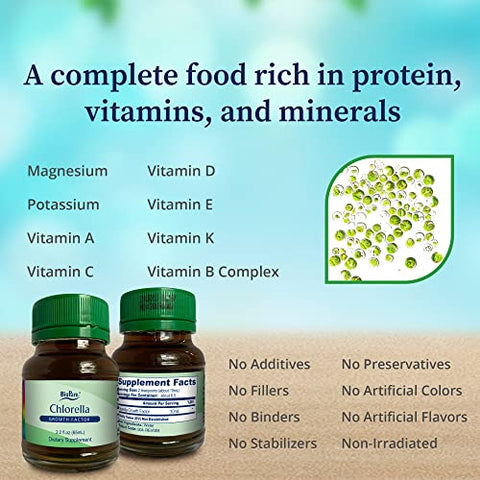 Chlorella Growth Factor Líquido – Superfood Nutracêutico Rico em Nutrientes, Proteínas, Vitaminas e Minerais – 100% Natural e Poderoso - BioPure