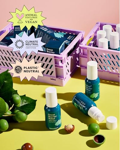 Great Barrier Relief – Soro Reparador Calmante da Barreira Cutânea com Óleo de Tamanu para Aliviar Irritações e Acalmar Vermelhidões em Todos os Tipos de Pele, Vegano e Livre de Crueldade, 45 ml - KraveBeauty