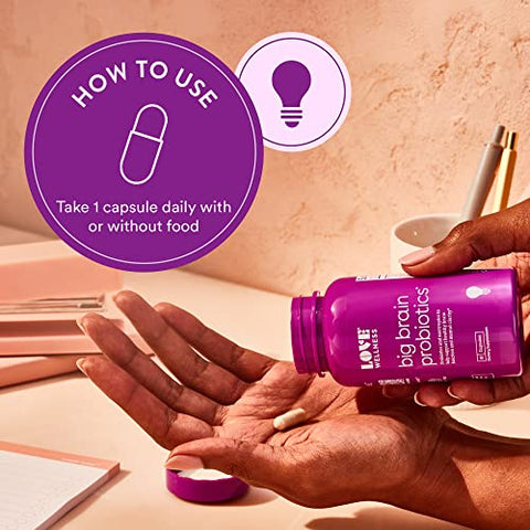Nootrópicos Suporte Cerebral, Probióticos Big Brain | Função Cerebral, Concentração, Saúde Cognitiva - Love Wellness