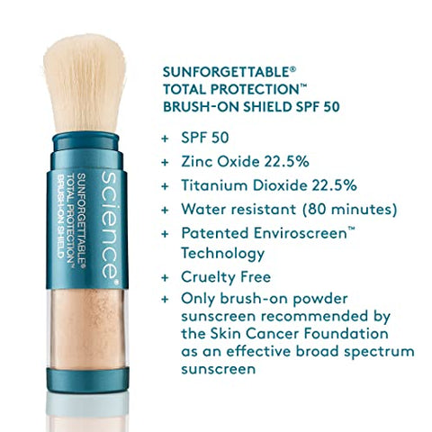 Pó Mineral Protetor Solar em Pincel para Pele Sensível, Médio, 1 Unidade (Embalagem de 1) - Colorescience