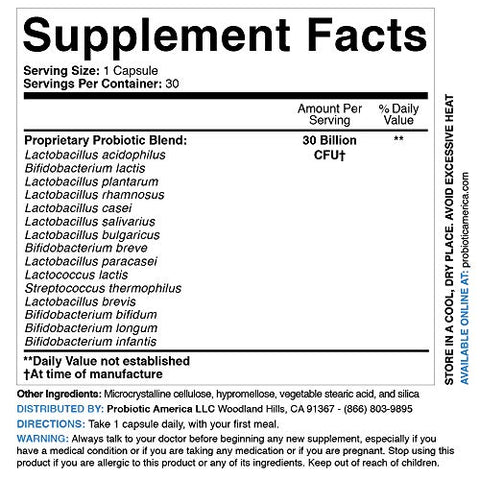 SHENDER - Probiotic America® Perfect Biotics 30 Bilhões UFC Digestivo – Melhorando a Saúde Digestiva com Probióticos de Alta Potência