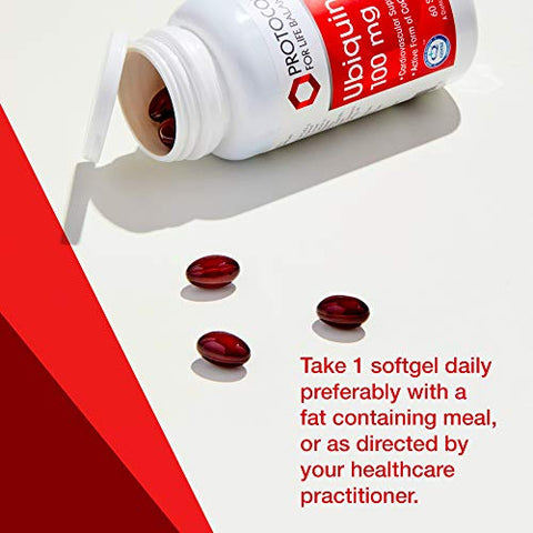 PROTOCOL FOR LIFE BALANCE - Protocol For Life Balance – Ubiquinol 100 mg – Suporte Cardiovascular com Forma Ativa de CoQ10, Energia, Saúde do Coração, Atividade Antioxidante – 60 Softgels