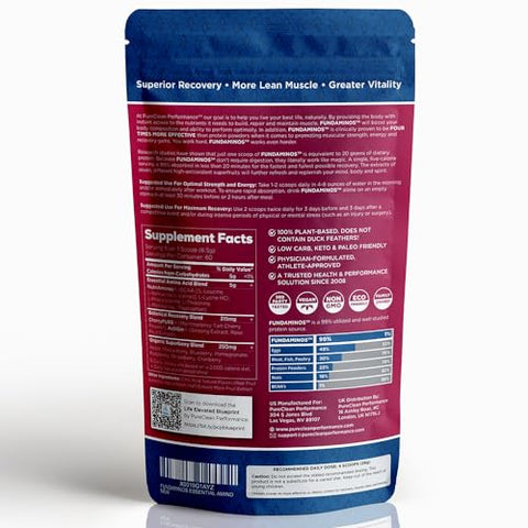 PureClean Performance - FundAminos Blend Orgânico 100% – Potencialize sua saúde com aminoácidos essenciais – 100g