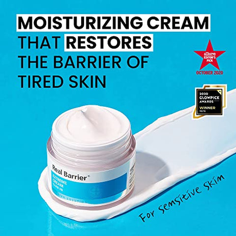 Extreme Cream 50 ml – Creme Hidratante Anti-Envelhecimento Rico em Ácido Hialurônico e Ceramidas – K-Beauty para Pele Sensível - Real Barrier