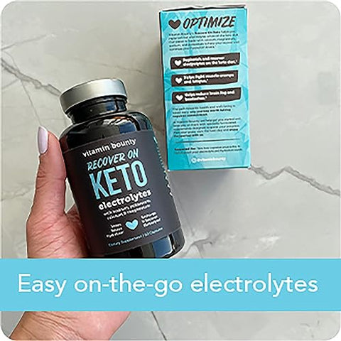 Recover On Keto – Suplementos Keto, Cápsulas de Eletrólitos, Suplemento de Eletrólitos, Vitaminas Keto, Hidratação Sem Açúcar, Aumenta Energia, Treino - Vitamin Bounty