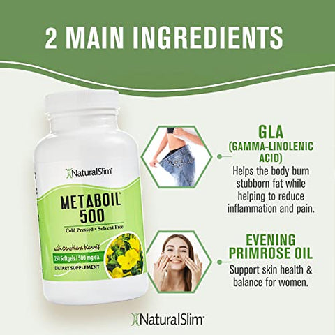 Metaboil 500 Cápsulas de Óleo de Prímula para Metabolismo e Energia – Aumente sua Vitalidade! - NaturalSlim