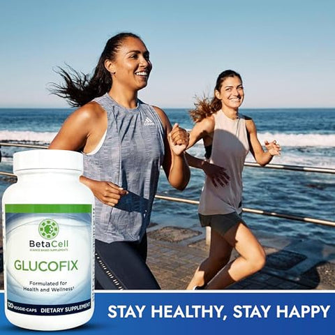 BETACELL - Glucofix – Suplemento de Berberina – Herbal com Canela, Gymnema, Berberina, Melão Amargo e Cúrcuma – 120 Cápsulas
