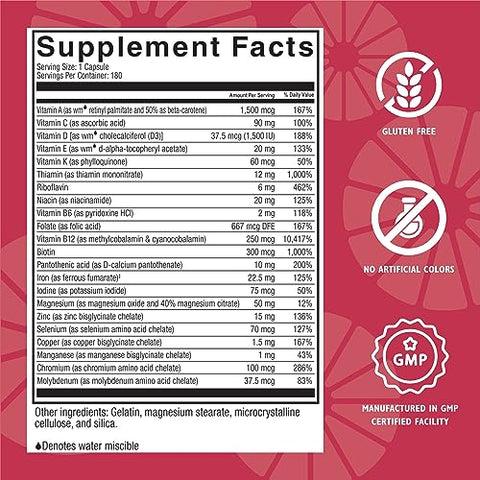 Celebrate Bariatric Supplements - Celebrate Vitamins Multi-Complete – Multivitamínico Diário de 45mg de Ferro para Pacientes de Cirurgia Bariátrica – Vitaminas Essenciais para Gastrectomia em Manga e Bypass Gástrico