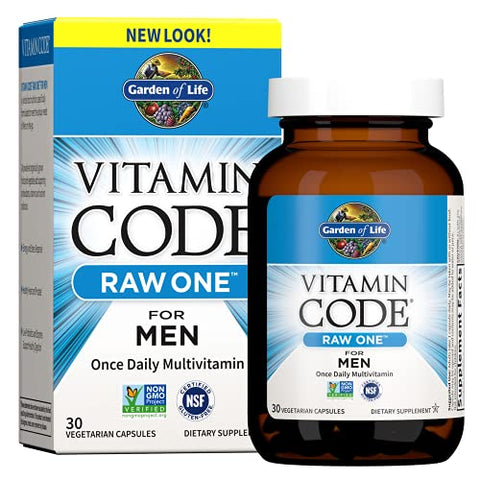 Multivitamínico Raw One para Homens 30 Cápsulas + Multivitamínico Once Daily para Mulheres 30 Comprimidos | Vitaminas Orgânicas - Garden of Life