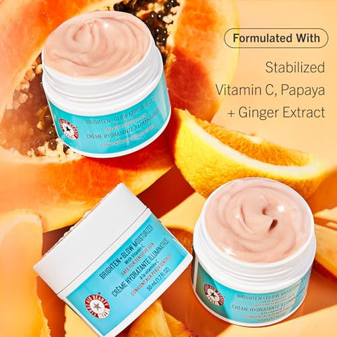 Brighten Glow Moisturizer – Gel Creme Iluminador com Vitamina C, Ilumina para um Brilho Saudável Instantâneo – 50g - First Aid Beauty