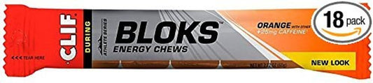 Luna - CLIF BLOKS Energy Chews Laranja – 60g, 18 Unidades