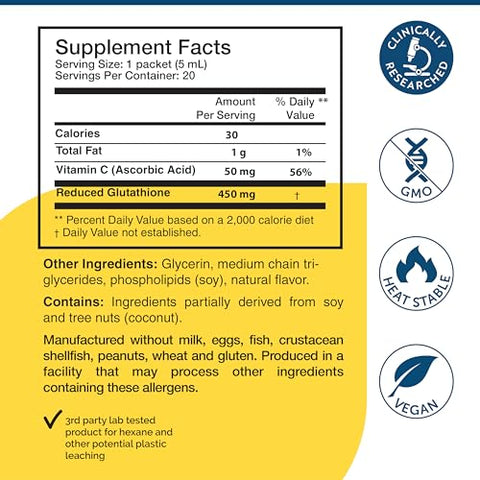 Tri-Fortify Liposomal Glutathione – Absorção Superior – Suporte à Saúde Imunológica - Researched Nutritionals
