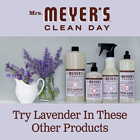 MRS. MEYER'S CLEAN DAY - Recarga de Sabonete Líquido MRS. MEYER’S CLEAN DAY, Fórmula Biodegradável com Óleos Essenciais, Lavanda, 33 ml – Pacote com 6 unidades