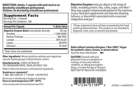 Enzimas Digestivas – Poderoso Complexo de Enzimas Digestivas. Marca - Klaire Labs