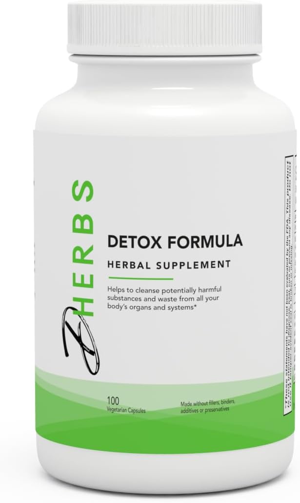 Fórmula Detox, Limpeza Herbal do Corpo com Raiz de Dente-de-leão (100 Cápsulas) - Dherbs