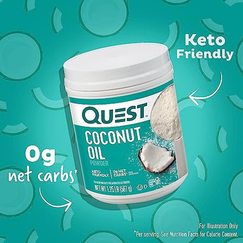 Óleo de Coco em Pó Quest Nutrition, 56 Porções, 560 g, 1.25 lb