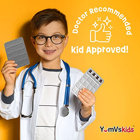 YUM-V'S - YUM-V’S – Multivitamínico Infantil de Ursinhos de Chocolate – 16 Vitaminas – 60 Unidades
