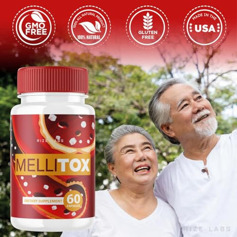 rize labs - MelliTox Cápsulas (Pacote com 5) – Fórmula de Máxima Potência para Desintoxicação Corporal – Células Saudáveis – Análise MelliTox (300 Cápsulas)