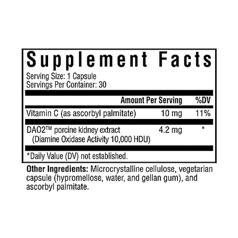 Suplemento DAO para Intolerância à Histamina – Suporte Digestivo com Seeking Health Histamine Digest – Alívio Estomacal – 30 Cápsulas