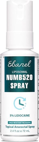 Spray Anestésico Numbing Numb520 com Lidocaína 5%% e Fenilefrina – Alívio da Dor, com Arginina e Alantoína – Seguro para Crianças – 30g - Ebanel
