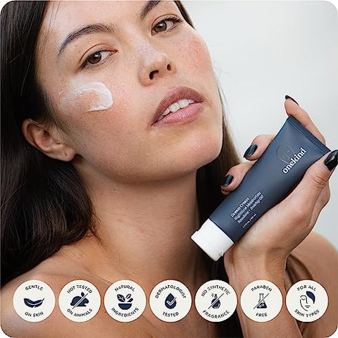 Dream Cream: Hidratante Noturno Multi-Corretivo Anti-Envelhecimento com Esqualano para o Rosto | Suaviza a Pele, Reduz Linhas Finas, Rugas na Testa, Reduz - Onekind