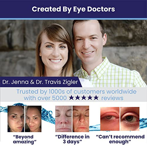 Eye Love - Heyedrate Spray de Limpeza para Pálpebras e Cílios – Fórmula Suave de Ácido Hipocloroso Puro para Irritação Ocular – Ação Rápida, Fórmula Calmante – Spray Diário de Limpeza para Pálpebras – Frasco de 30ml