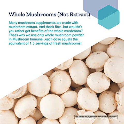 Mushroom Immune com Beta Glucans – Reforço Imunológico com Cogumelos para uma Vida Saudável – 60 cápsulas - Life Extension