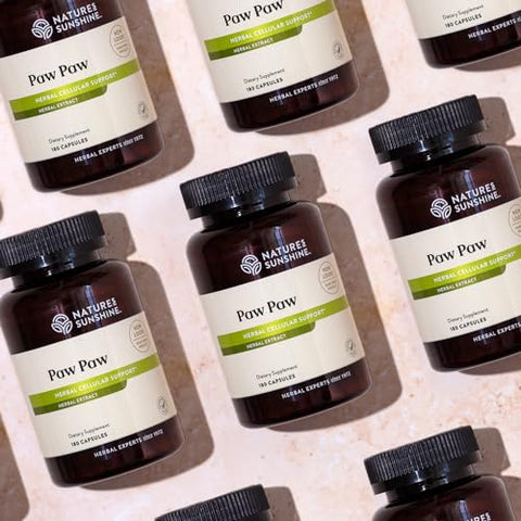 Nature's Sunshine - Nature’s Sunshine Paw Paw Cell-Reg | 180 Cápsulas | Mais de 50 Acetogeninas para Regular a Produção de ATP e Fluxo Sanguíneo | Marca: Nature’s Sunshine