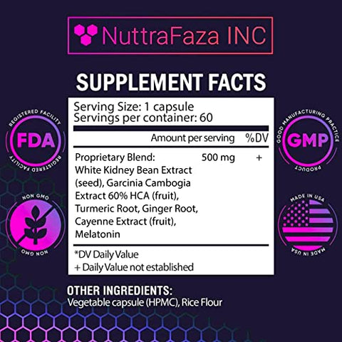 NuttraFaza INC - Pílulas Noturnas para Perda de Peso (2 Unidades) para Mulheres – Queimador de Gordura Abdominal para Mulheres – Pílulas de Dieta que Funcionam Rápido para Mulheres – Fabricado nos EUA