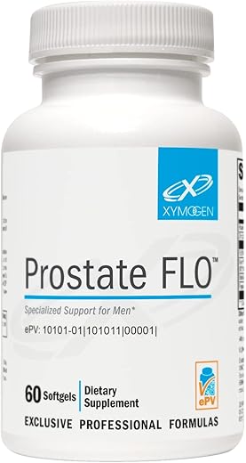 Prostate FLO – Suporte à Saúde da Próstata e do Trato Urinário – Saw Palmetto para Homens com Zinco, Vitamina B6, Beta Sitosterol, Cranberry e Extrato de Pygeum (60 Softgels) - XYMOGEN
