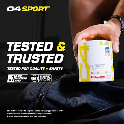 C4 Sport Pré-Treino em Pó Sabor Frutas Vermelhas – Certificado NSF para Esportes | 30 Porções, Embalagem pode variar - Cellucor