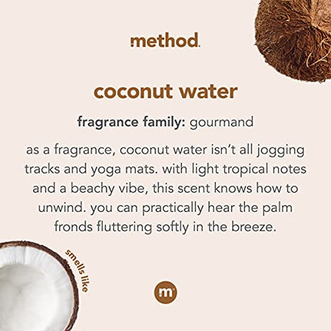 Sabonete Líquido Method Gel, Água de Coco, Fórmula Biodegradável, 355 ml (Pack com 6 unidades)