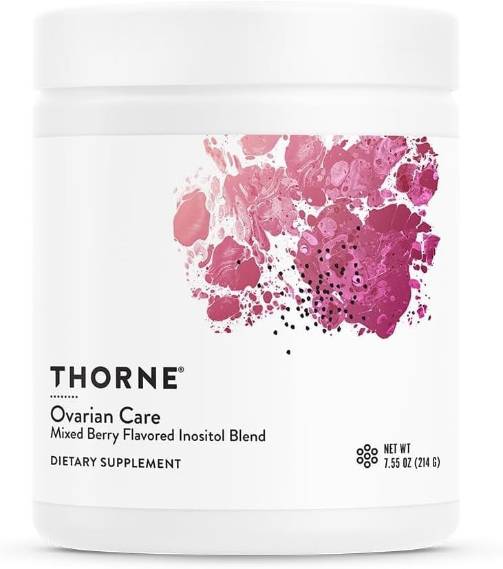 THORNE - Thorne Ovarian Care – Saúde da Mulher – Inositol, CoQ10, Folato e Polifenóis – Promova a Função Ovariana Saudável e a Saúde Reprodutiva – Mixed Berry – 225g – 60 Porções