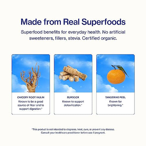 Digestion Limeade Fiber Superfood Powder | Pó Superfood de Fibra Diária para Digestão | Pó de Fibra Prebiótica com Raiz de Chicória, Bardana, Casca de Tangerina | Suporta a Saúde Intestinal | 100g - Sunwink