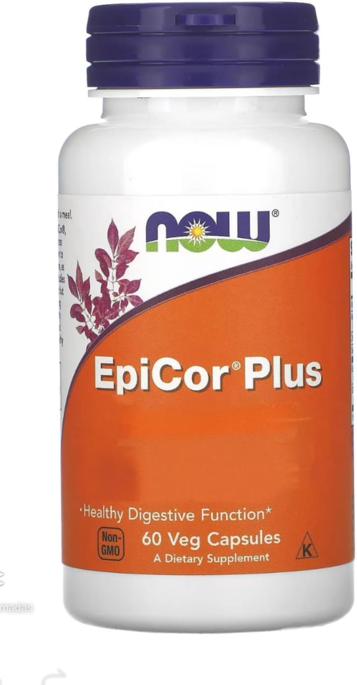 Supplements EpiCor® Plus Imunidade com Vitamina C, Suporte Imunológico Saudável, 60 Cápsulas Vegetais - NOW Foods