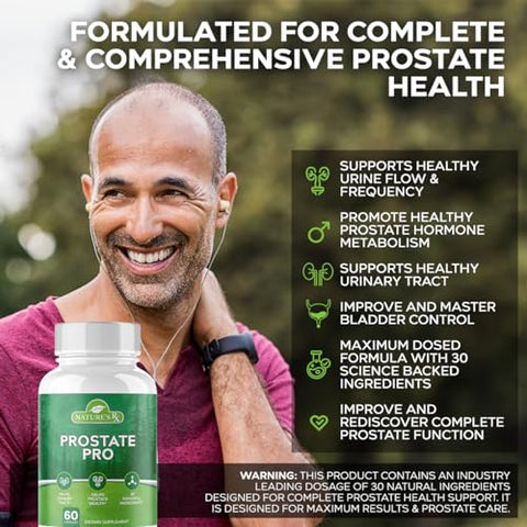 EPN Supplements - Nature’s RX | Suporte Prostático #1 | Saúde do Trato Urinário, Auxilia a Função Prostática | Fórmula Ultra Potente com 30 Ingredientes Poderosos | Testado por Terceiros nos EUA
