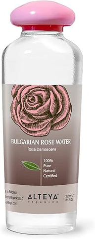 Água de Rosas Natural Tônico Facial, 500mL Rosa Damascena Búlgara Pura, Hidratante Premiado Frasco Livre de BPA com Redutor - Alteya Organics
