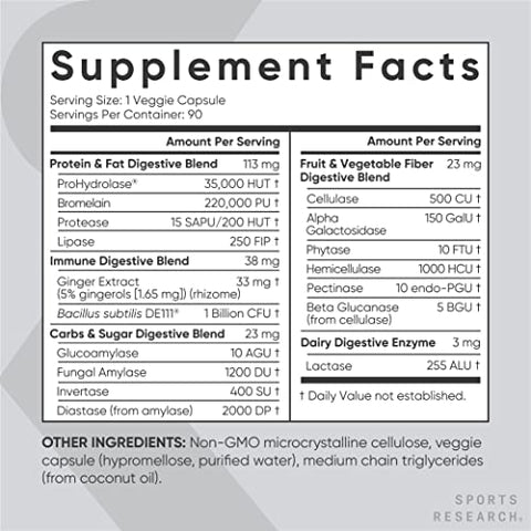 Digestive Enzymes with Probiotics Sports Research – Melhora a digestão e saúde intestinal
