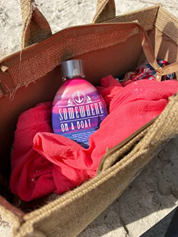 DARK TANS EXCLUSIVE - Bronzeador Somewhere On A Boat para Camas de Bronzeamento Interno/Bronzeado ao Sol com Óleo de Coco, Abacaxi – 200ml