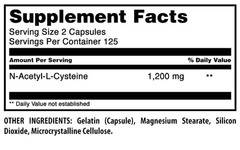Amazing Nutrition - Amazing Formulas NAC – Suplemento de N-Acetil-L-Cisteína | 600 mg por Porção | 250 Cápsulas | Livre de Transgênicos | Sem Glúten | Fabricado nos EUA