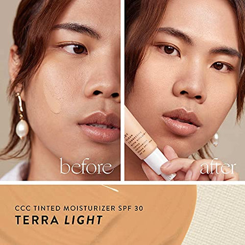 CCC Clean Corrective com Vitamina C Hidratante com Cor | FPS 30 Mineral | Vegano Cruelty Free | Terra Light, 30 ml - Honest Beauty