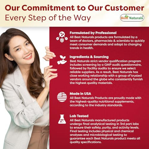 Best Naturals - Melhores Naturais – Comprimidos Complexos de L-Arginina e L-Citrulina, 250 Unidades