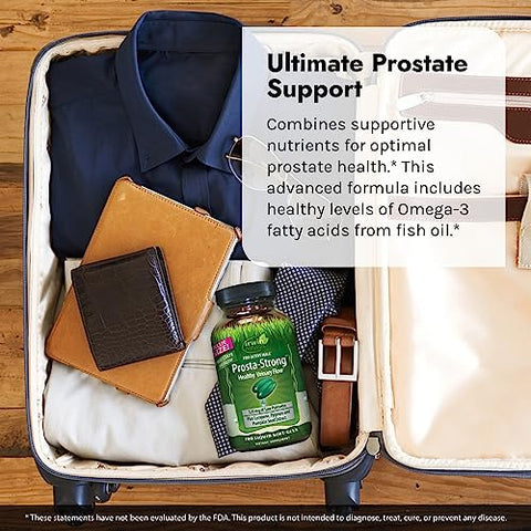Prosta-Strong – Suporte à Saúde da Próstata com Saw Palmetto, Licopeno, Semente de Abóbora | 60 cápsulas - Irwin Naturals